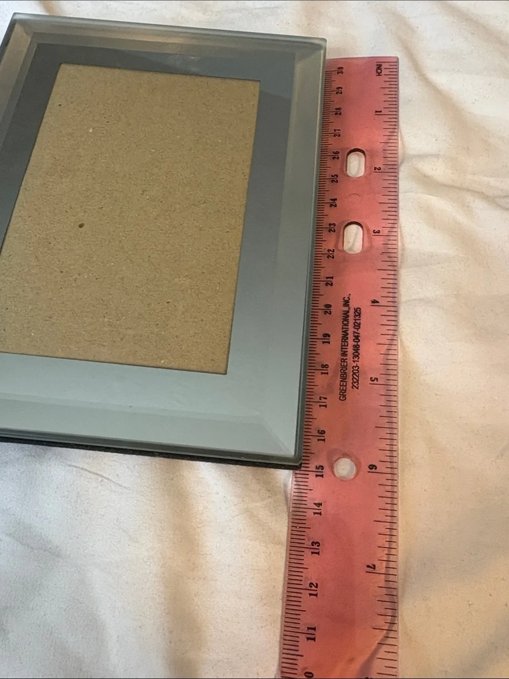 Modern Beveled Glass Picture Frame in Gray